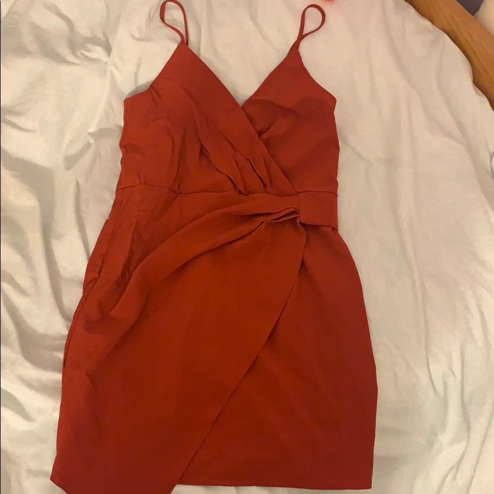Red cocktail dress